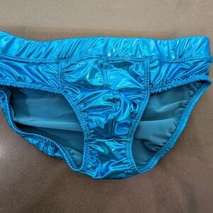 Gary Majdell Shimmer Blue Square Briefs Medium
